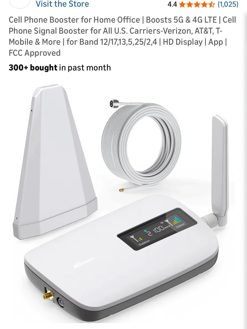 4G/5G Cell Signal Booster Kit - White